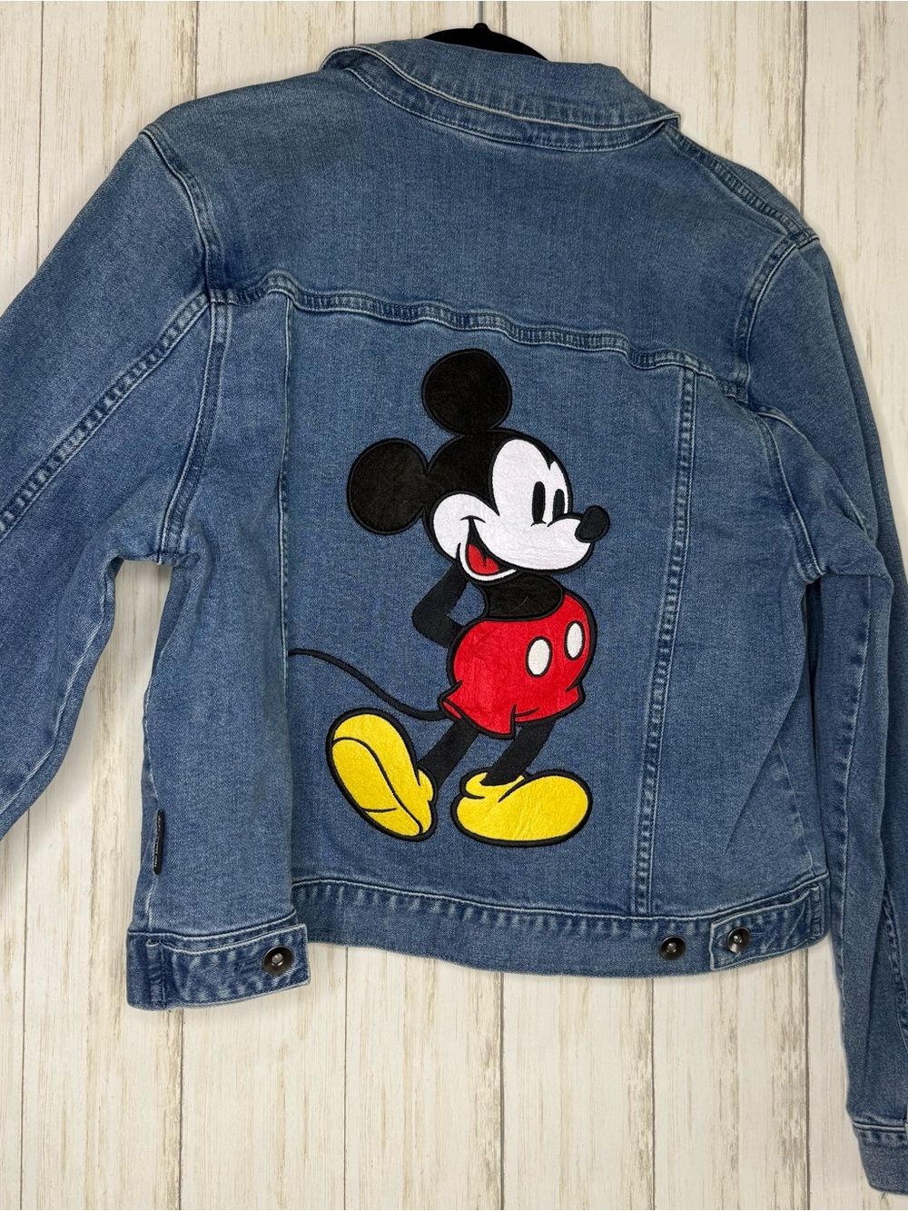 Disney NWT Denim Jacket with Mickey Mouse Patch